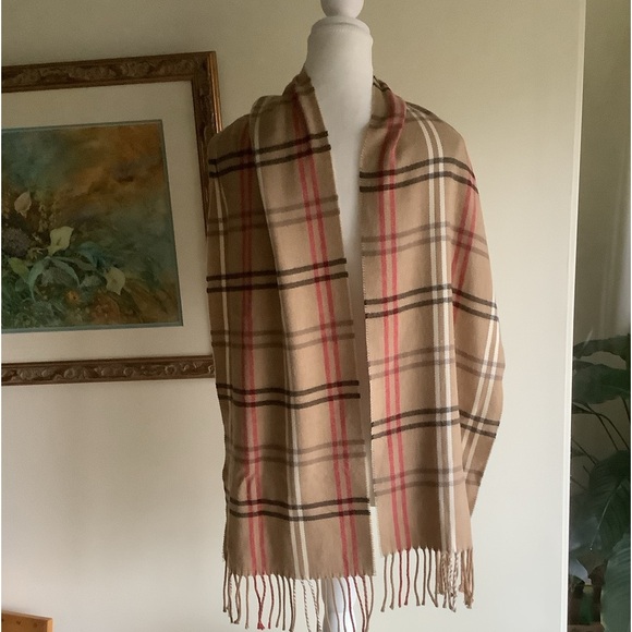 Cejon Italy Plaid Fringed Scarf - Picture 1 of 6